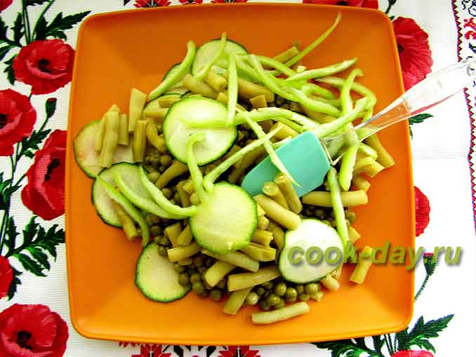 овощной зеленый полезный салат - простой рецепт приготовления